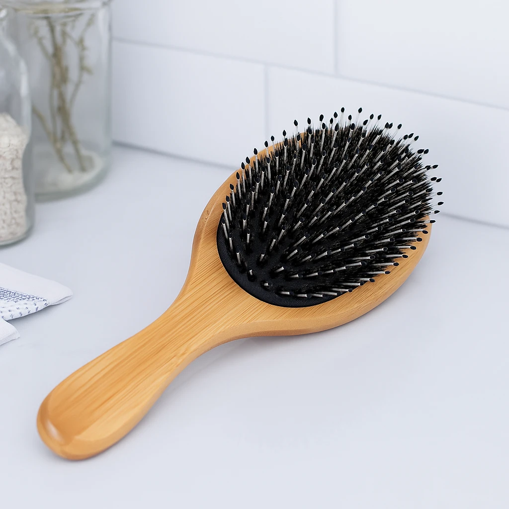 Anti-Frizz Scalp Massage – Natural Dual Bristles – Smooth Healthy Hair Bowlift by Bowlift