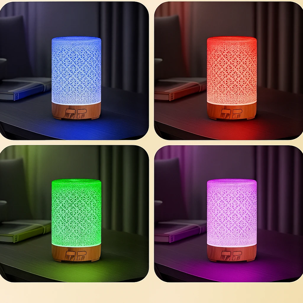 Essential Oil Diffuser with LED Night Light – Quiet Cool Mist – Bedroom & Home Relaxation Bowlift by Bowlift