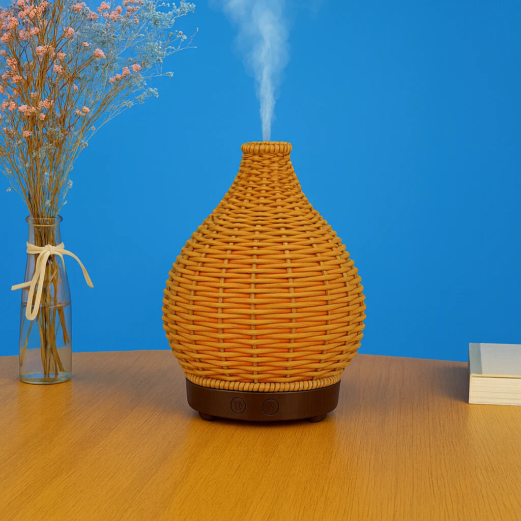 Oil Diffuser – Dry-Air Relief for Bedroom & Nursery – Quiet USB 5 V – 80 ml Stylish Vase Design Bowlift by Bowlift
