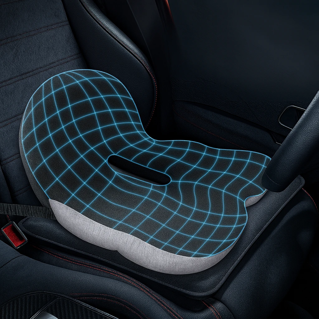 Lumbar & Coccyx Pain Relief – Memory Foam Non-Slip Support – Office Car Home Use Bowlift by Bowlift