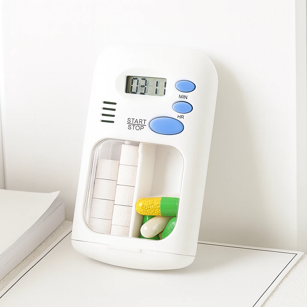 Medication Reminder with Timer – Portable & Easy to Use – Daily Health Support Bowlift by Bowlift