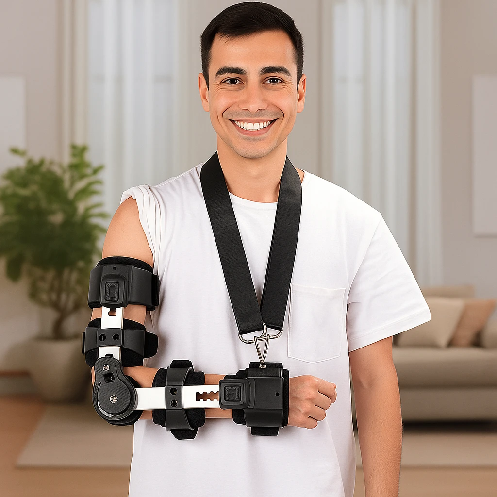 Adjustable ROM Dial – Soft Breathable Material – All-Day Comfort for Pain Relief & Recovery Bowlift by Bowlift