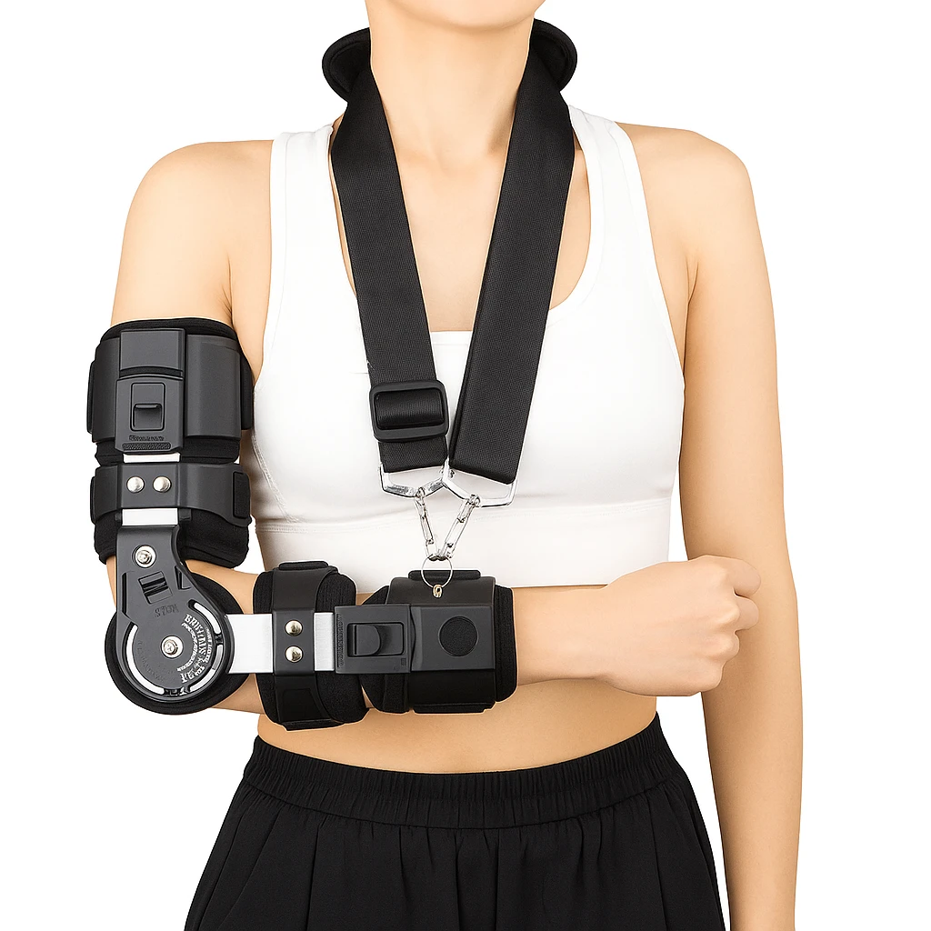 Adjustable ROM Dial – Soft Breathable Material – All-Day Comfort for Pain Relief & Recovery Bowlift by Bowlift