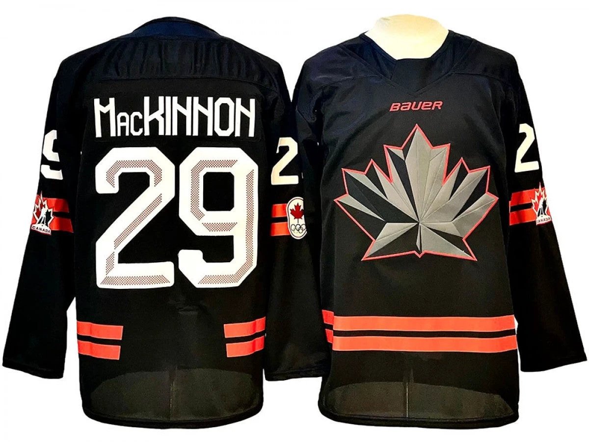 2026 Winter Olympics Team Canada #29 Nathan MacKinnon Hockey Jersey Black by Hockey David