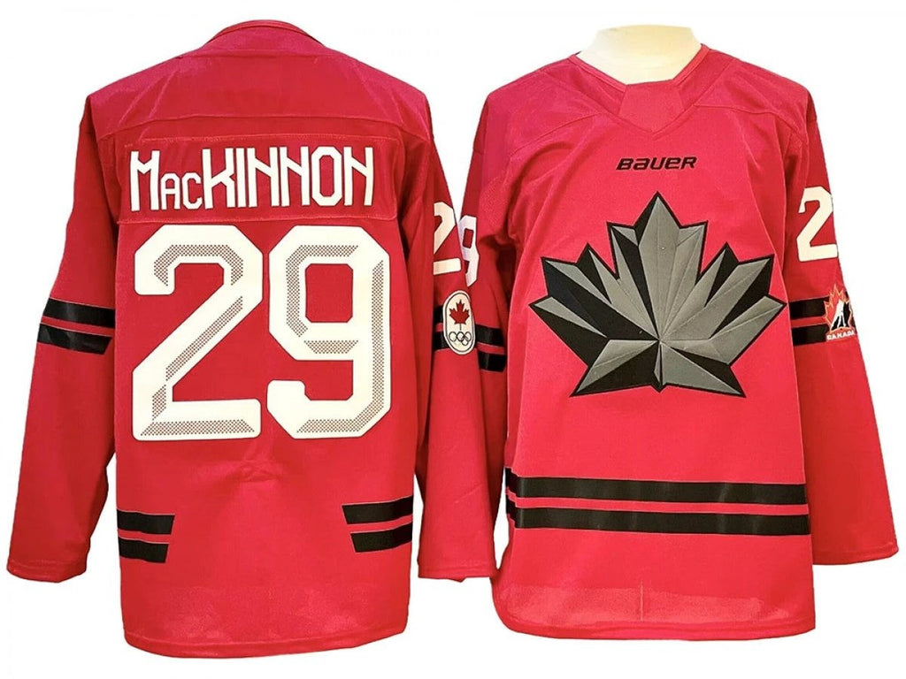 2026 Winter Olympics Team Canada #29 Nathan MacKinnon Hockey Jersey Red by Hockey David