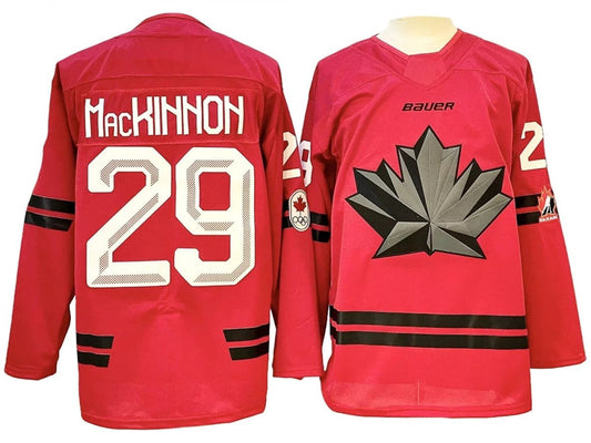 2026 Winter Olympics Team Canada #29 Nathan MacKinnon Hockey Jersey Red by Hockey David