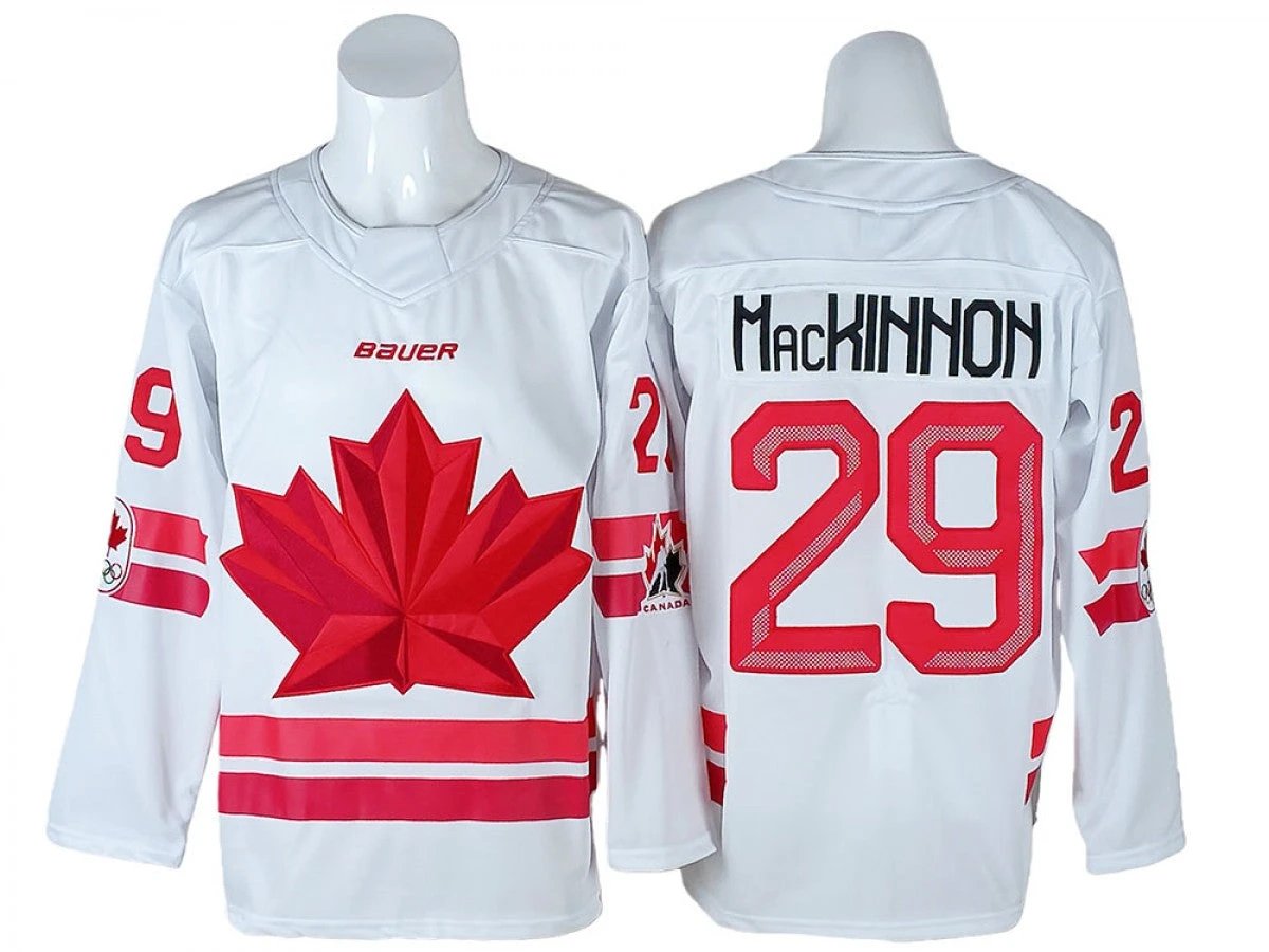 2026 Winter Olympics Team Canada #29 Nathan MacKinnon White Hockey Jersey Stitched by Hockey David