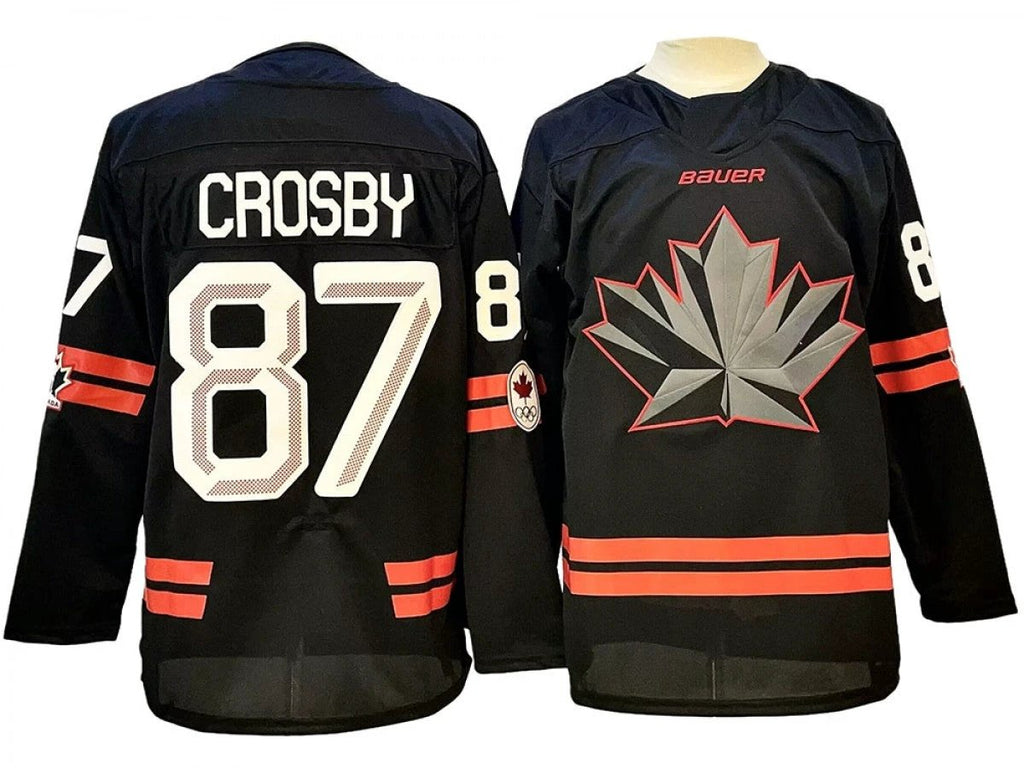 2026 Winter Olympics Team Canada #87 Sidney Crosby Hockey Jersey Black by Hockey David