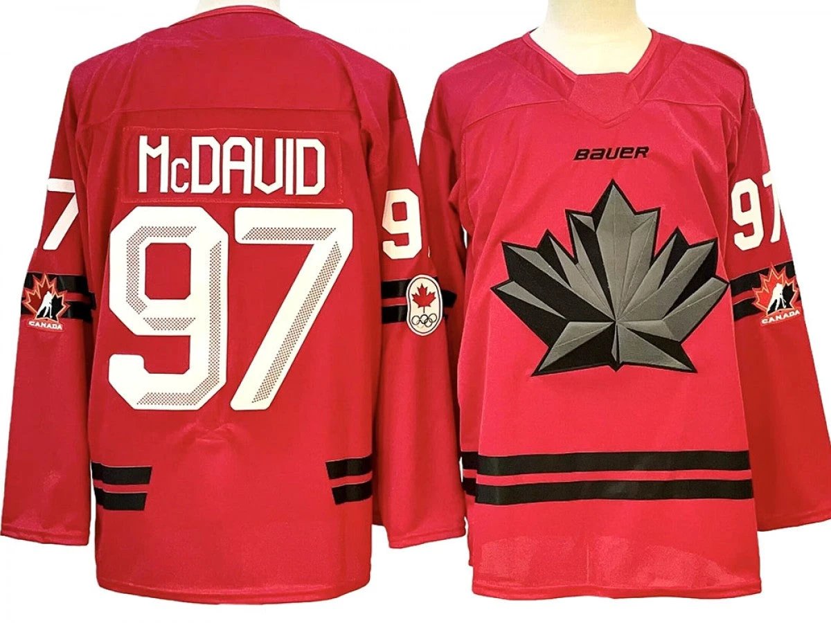 2026 Winter Olympics Team Canada #97 Connor McDavid Red Hockey Jersey by Hockey David