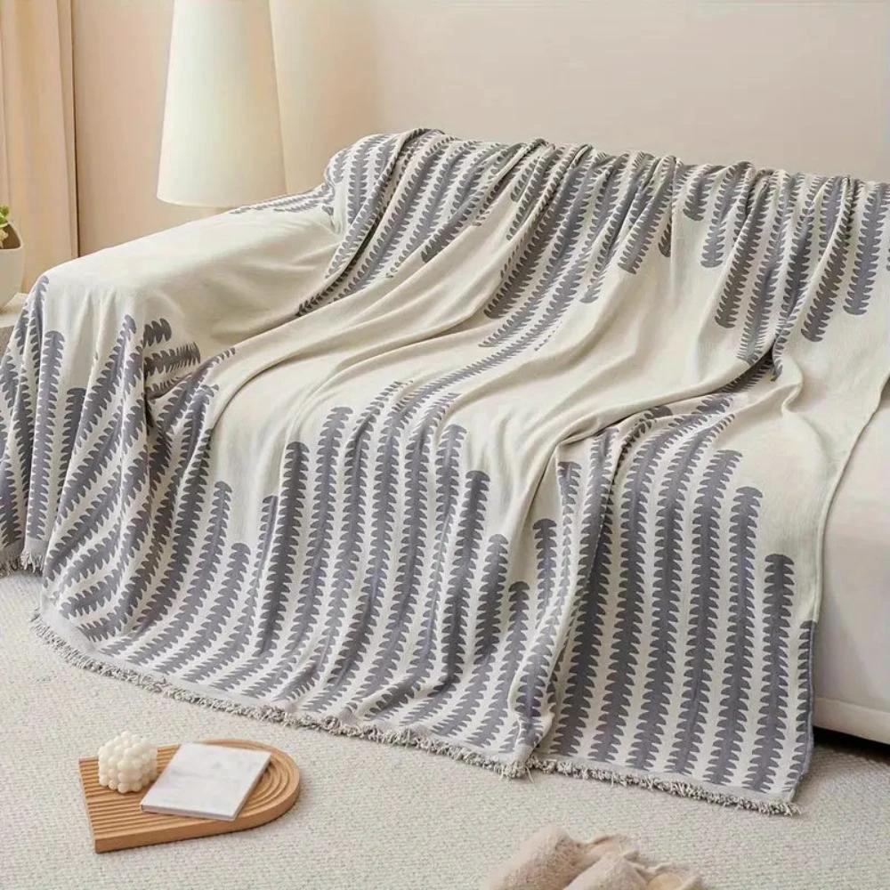 Modern Monochrome Fern Sofa Cover by Casa & Beyond