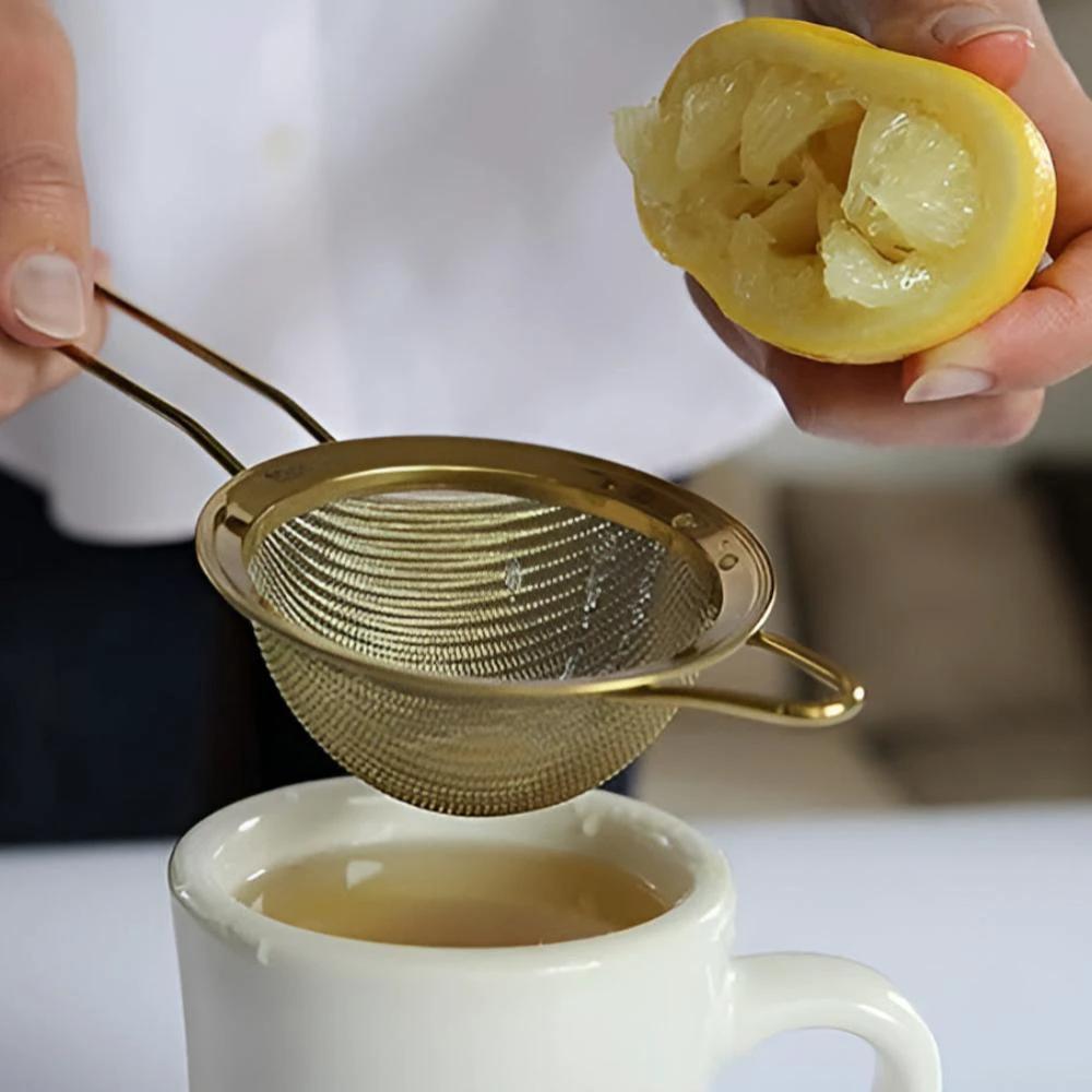 Gold Fine Mesh Strainer by Casa & Beyond