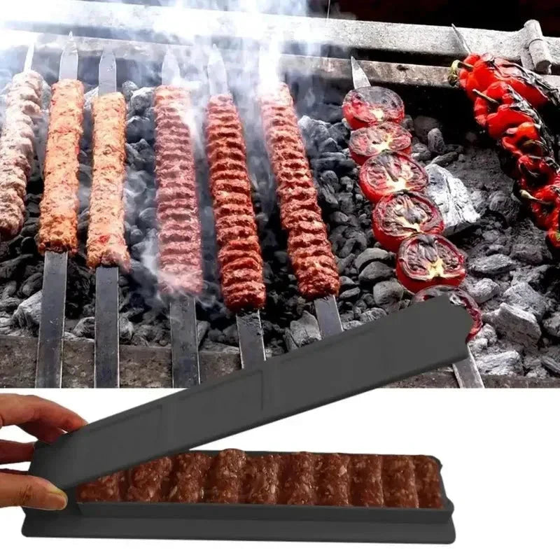 21 Inch Long Flat Stainless Steel Professional Grilling BBQ Skewer by Bowlift