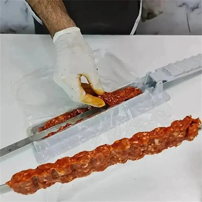 21 Inch Long Flat Stainless Steel Professional Grilling BBQ Skewer by Bowlift