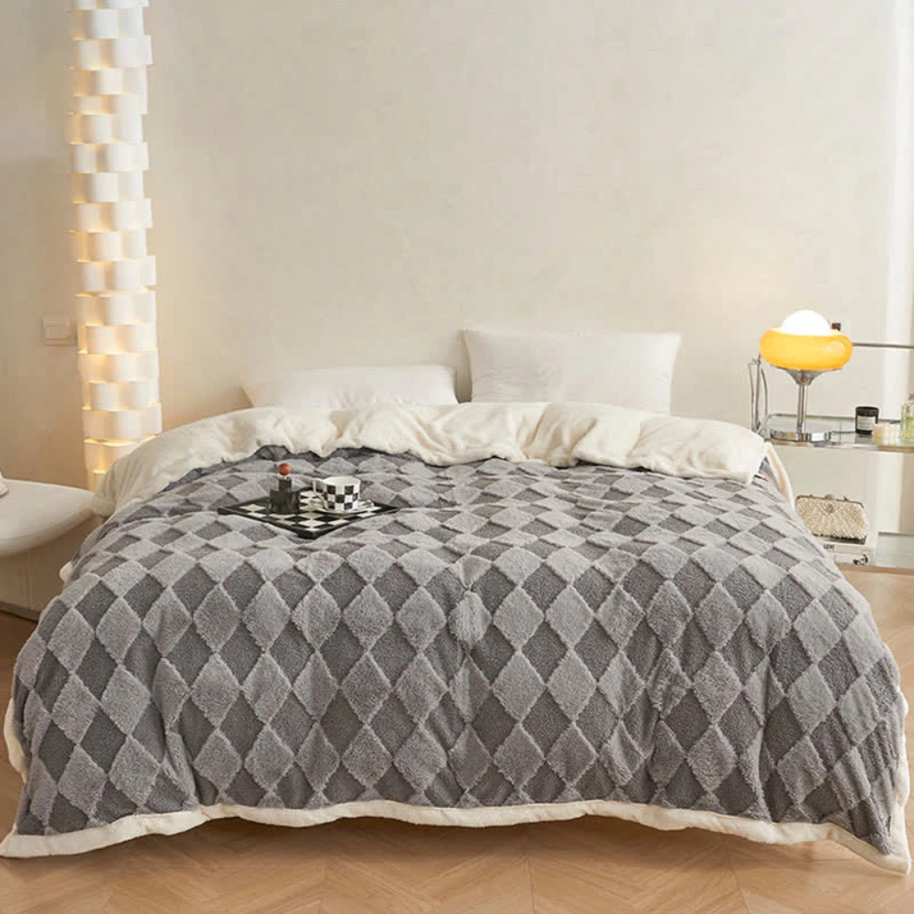 Soft Diamond Pattern Comfort Blanket by Casa & Beyond