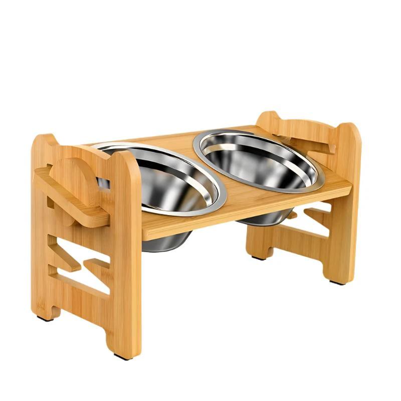 Elevated non-slip dog bowl stand with double bowls Bowlift by Bowlift