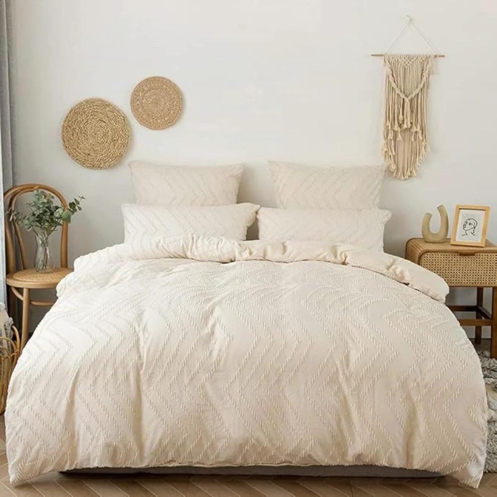 Chevron Plush Quilt Cover | 3pcs Set by Casa & Beyond