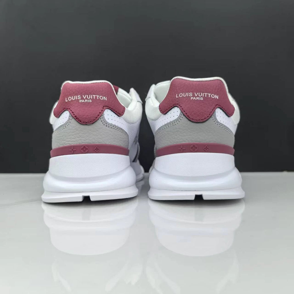 Luxury Lou Paris Classic Trainers White Grey Burgundy Shoes Sneakers by Air Jordan