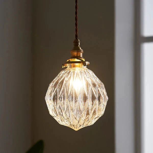 GlobeLight - Industrial Pendant Light with Clear Glass Housing Bowlift by Bowlift