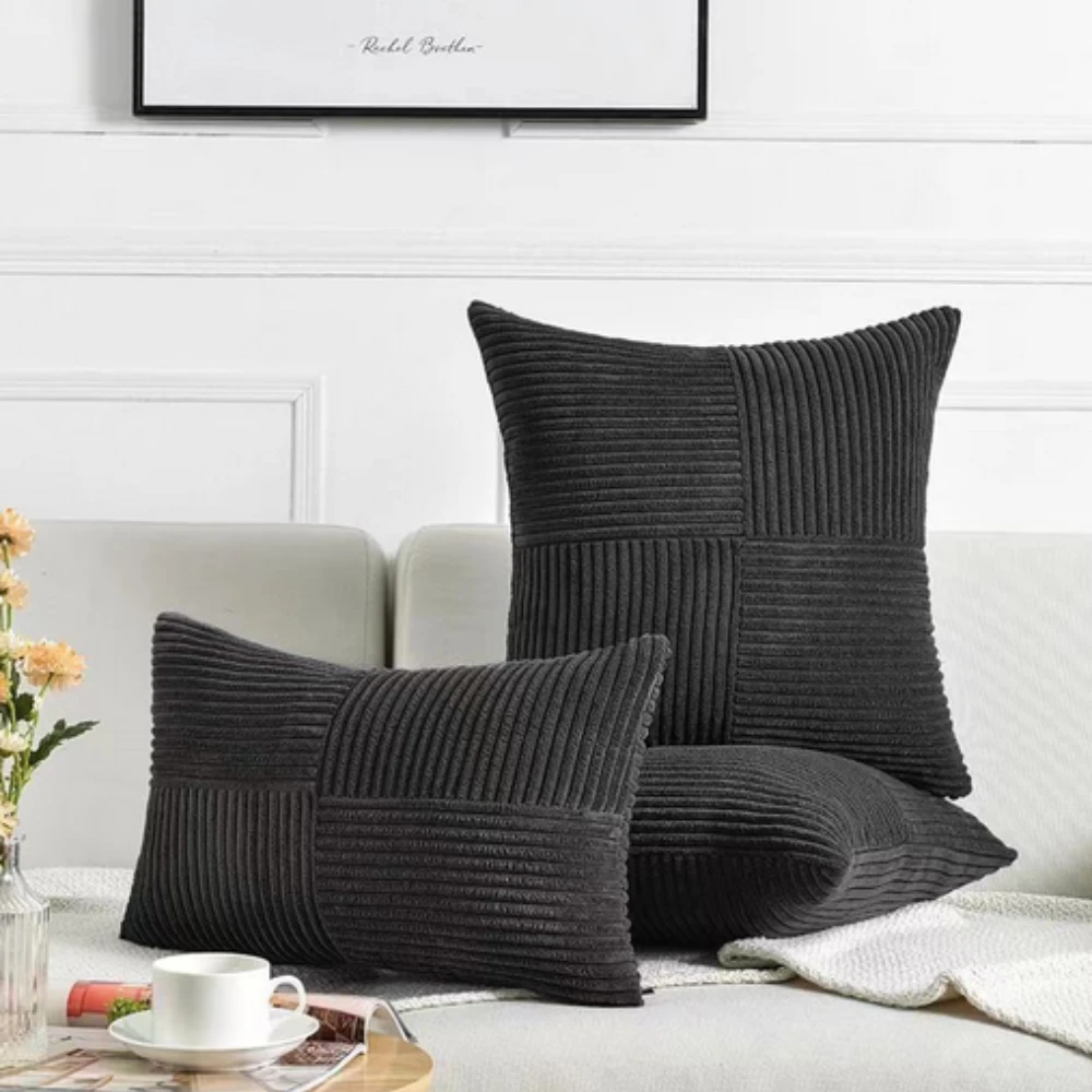Rustic Corduroy Cushion Cover by Casa & Beyond
