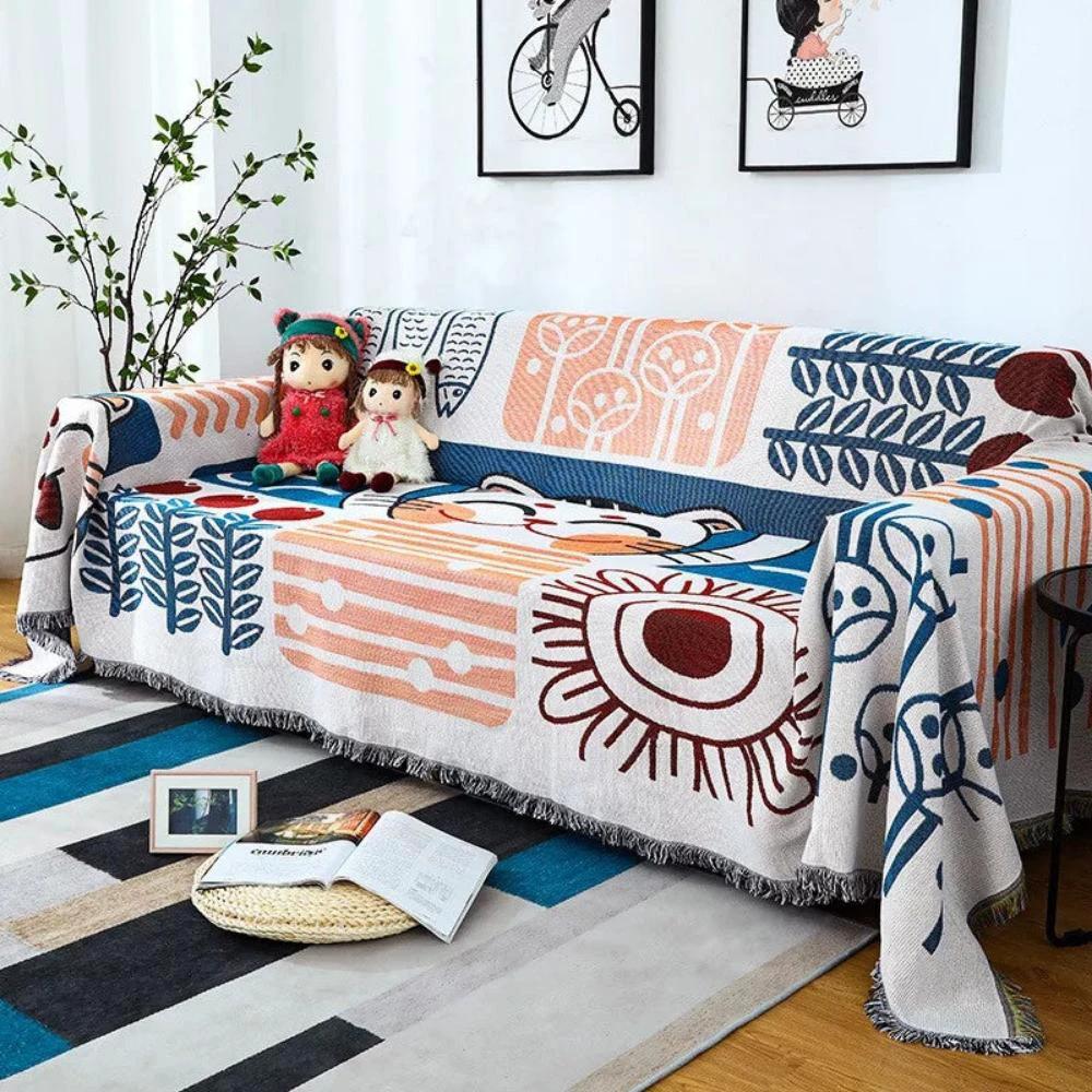 Tassel Tide All-Season Sofa Cover by Casa & Beyond