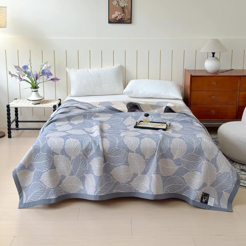 Mulberry Leaf Cotton Triple Gauze Blanket by Casa & Beyond