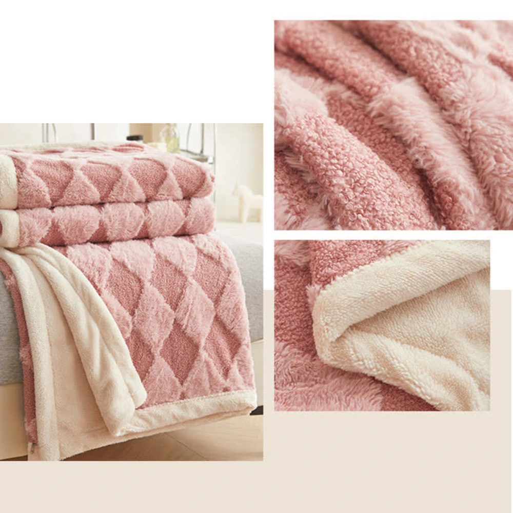 Soft Diamond Pattern Comfort Blanket by Casa & Beyond