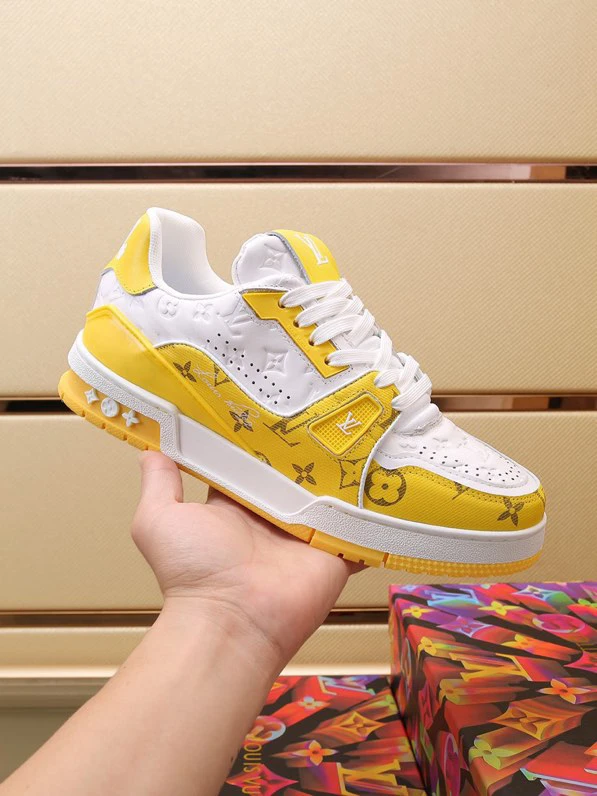 Luxury Trainer Sneakers Shoes #54 Signature Yellow and White by Air Jordan