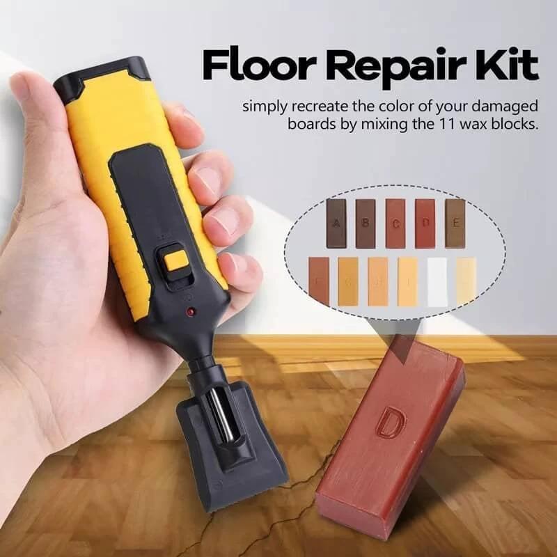 Wood Surface Repair Kit | 11 Wax Blocks & Heat Pen | Furniture, Floors & Cabinets by BowLift