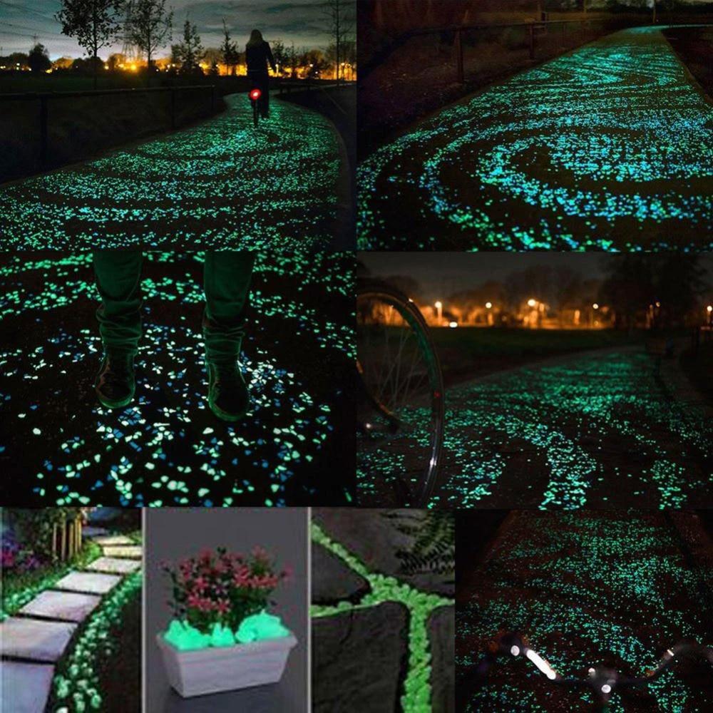Gleam - Glow-in-the-Dark Garden Pebbles by Bowlift
