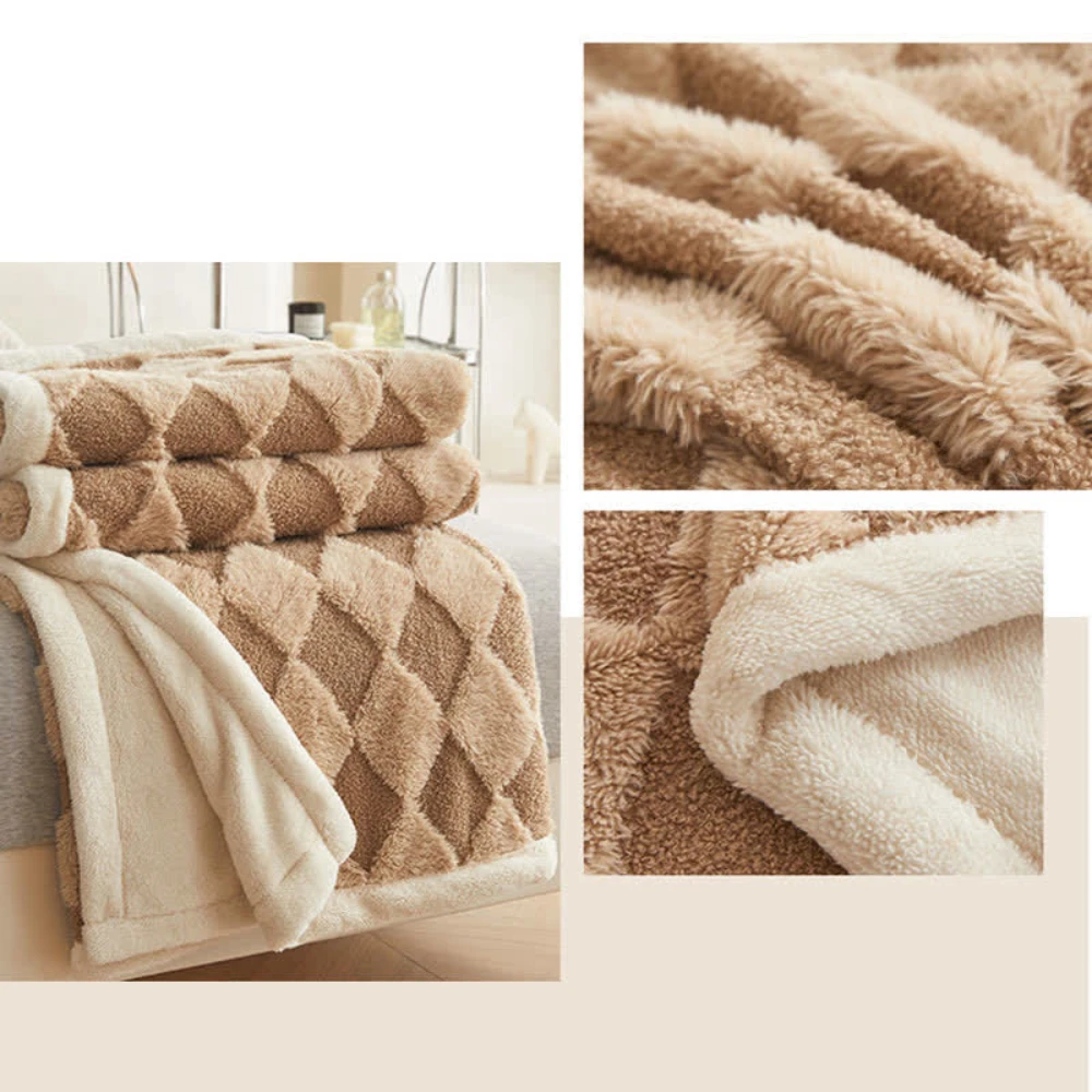 Soft Diamond Pattern Comfort Blanket by Casa & Beyond