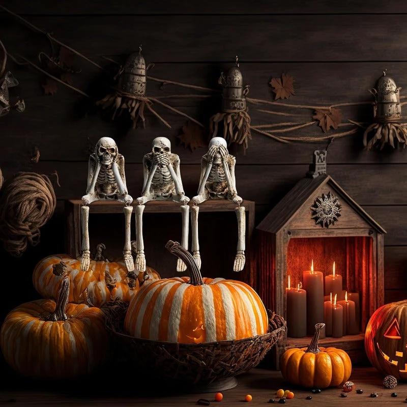 Halloween Resin Skeleton Figurines by BowLift