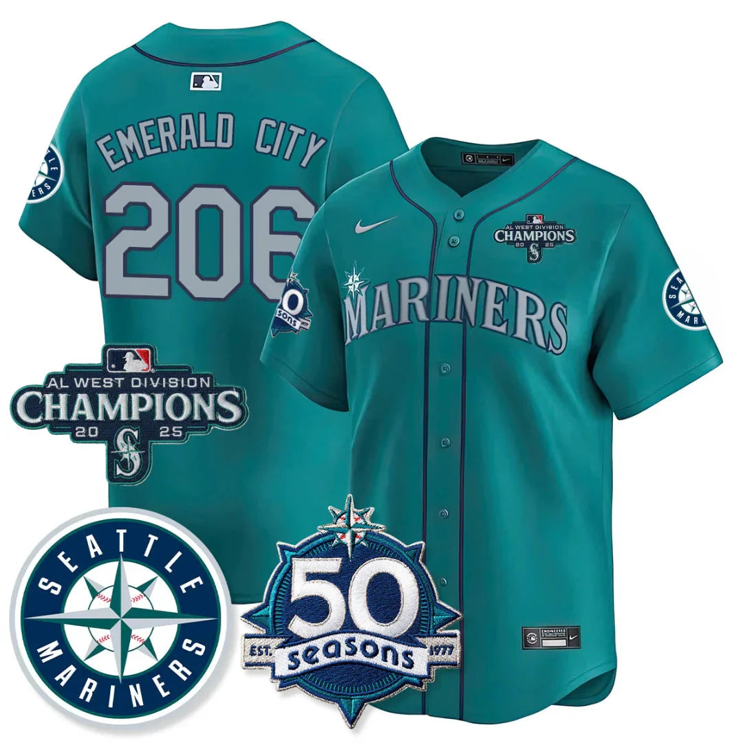 SEA Vapor Premier Limited Jersey - 50th Anniversary & AL West Division Champions - All Stitched by Digigearus