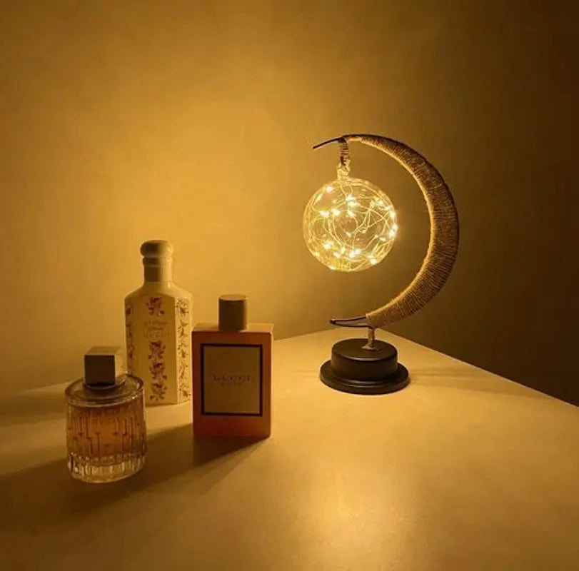 LED Lunar Lamp - Enchanted Moon Night Light for Bedroom, Nursery & Home Decor by BowLift