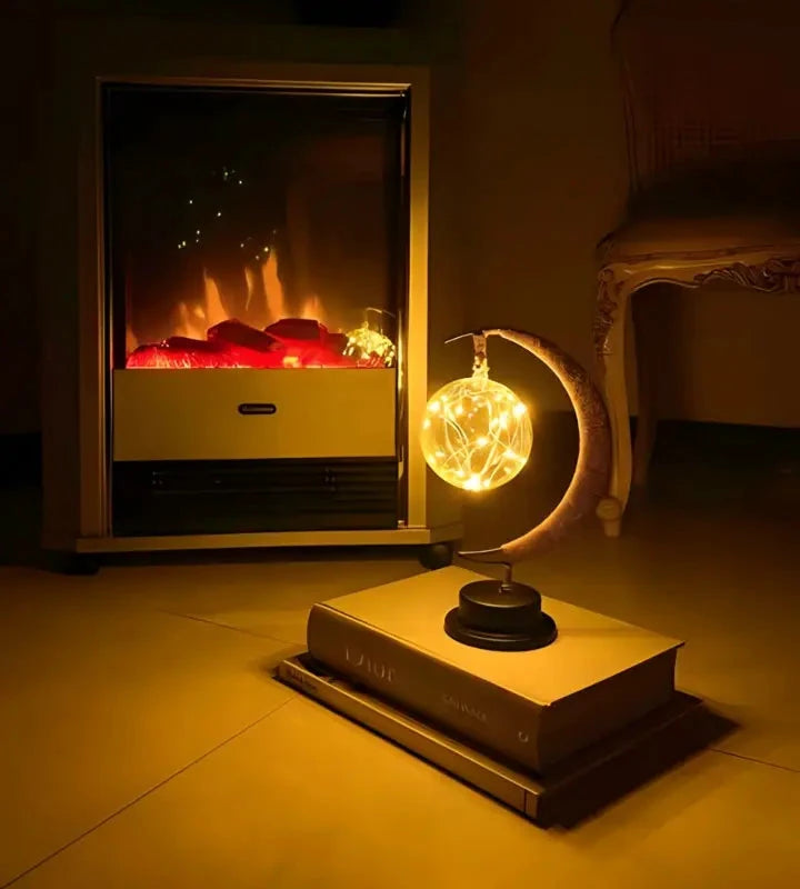 LED Lunar Lamp - Enchanted Moon Night Light for Bedroom, Nursery & Home Decor by BowLift