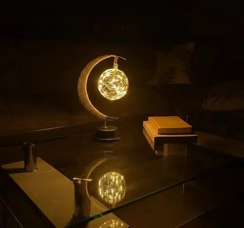 LED Lunar Lamp - Enchanted Moon Night Light for Bedroom, Nursery & Home Decor by BowLift