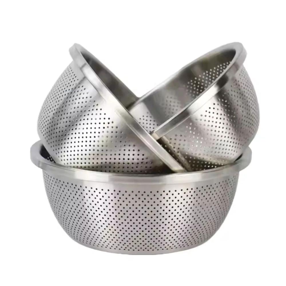 Rinse Mix Stainless Colander Duo Set by Casa & Beyond