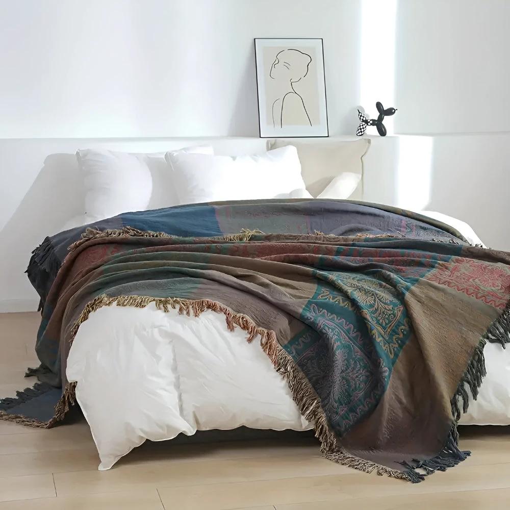 Mandala Tassel Throw Blanket by Casa & Beyond