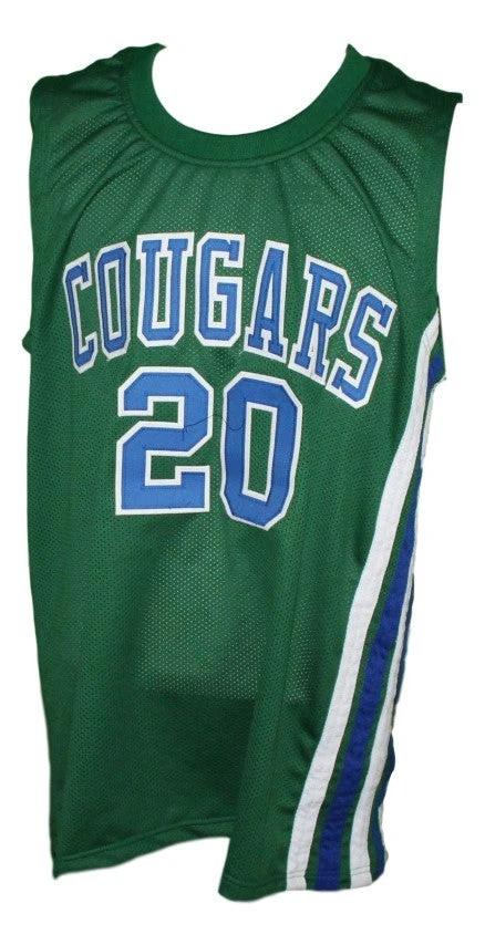 Marc Calvin Jersey #20 Carolina Cougars Retro Aba Basketball Green by My store basketball