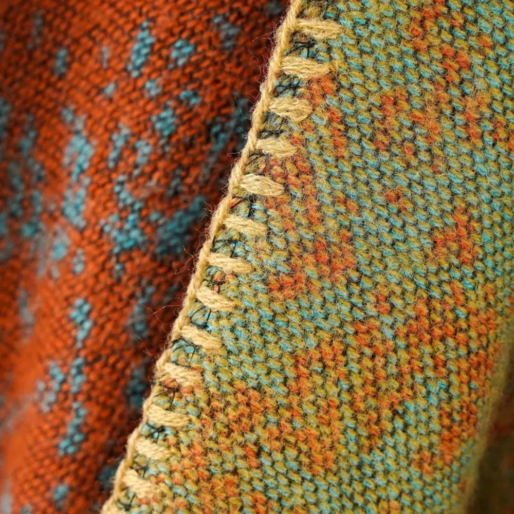 Baroque Pattern Warm Blanket Shawl by Casa & Beyond