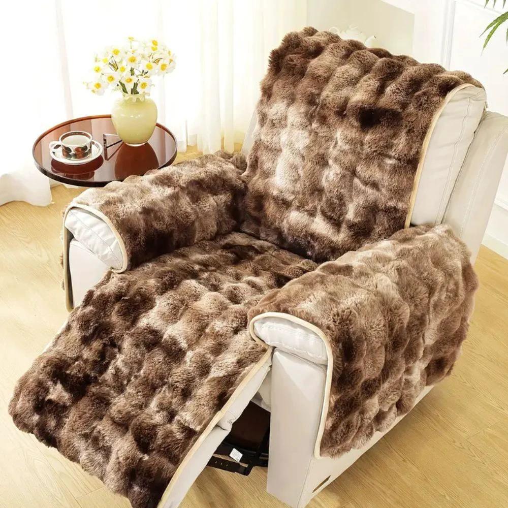Velvet Plush Recliner Sofa Cover by Casa & Beyond