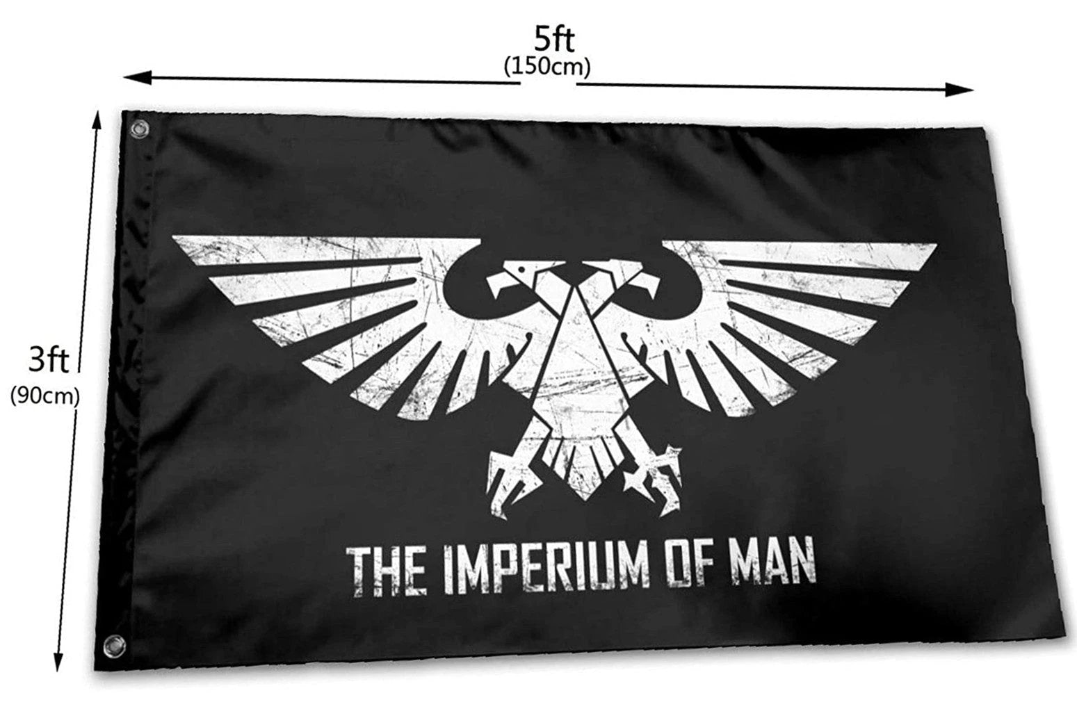 Warhammer Flag - Imperium of Man Landscape Flag-3x5 FT Banner-100% polyester-2 Metal Grommets by flagsshop