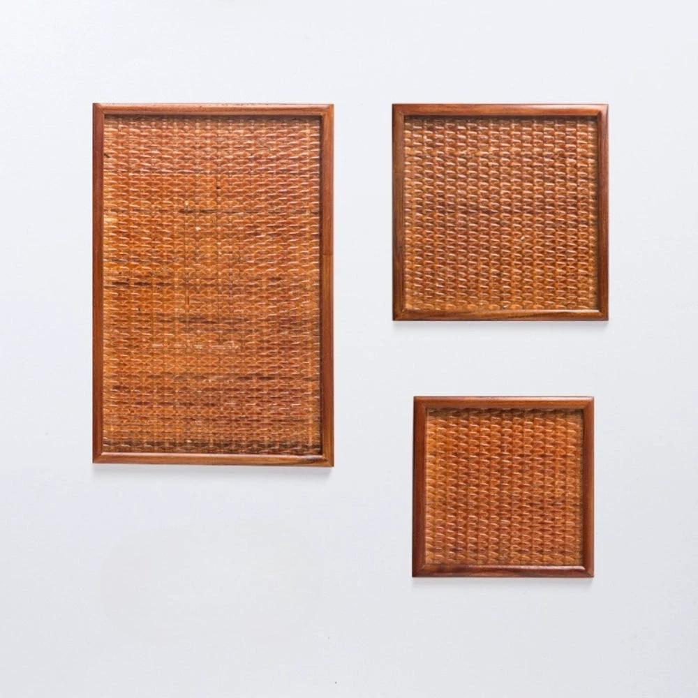 Artisanal Rattan Wooden Tea Tray by Casa & Beyond