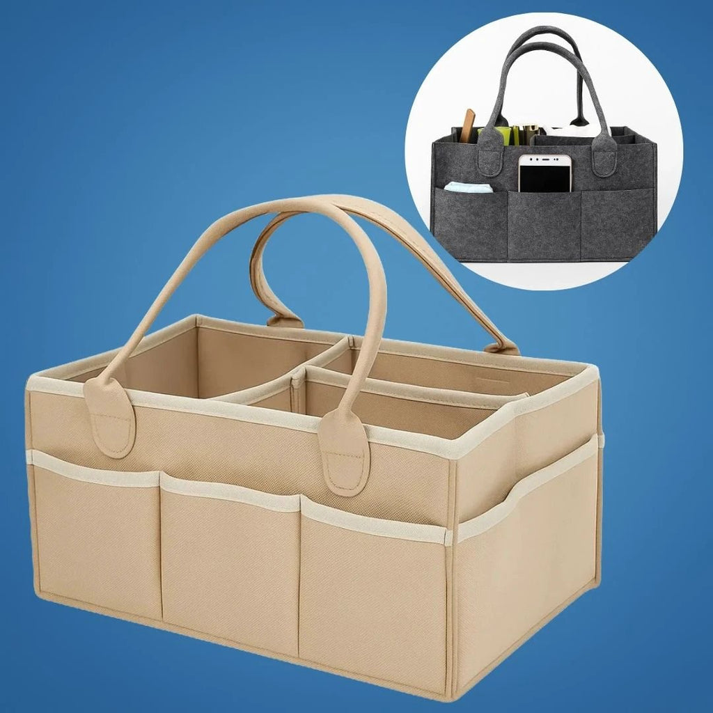 NappyNest | Nappy Organiser Caddy – Easy‑Clean Dividers – Water‑Resistant Felt – Large Capacity – Portable Storage for Parents Bowlift by Bowlift