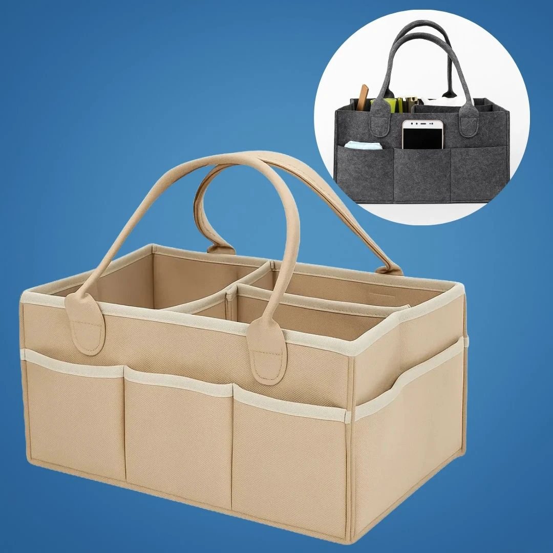 NappyNest | Nappy Organiser Caddy – Easy‑Clean Dividers – Water‑Resistant Felt – Large Capacity – Portable Storage for Parents Bowlift by Bowlift