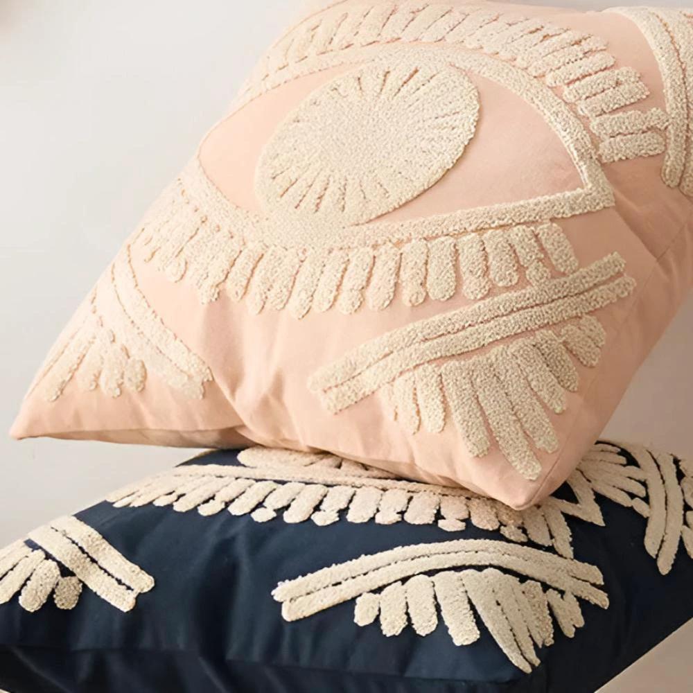 Boho Eye Embroidered Cushion Cover by Casa & Beyond