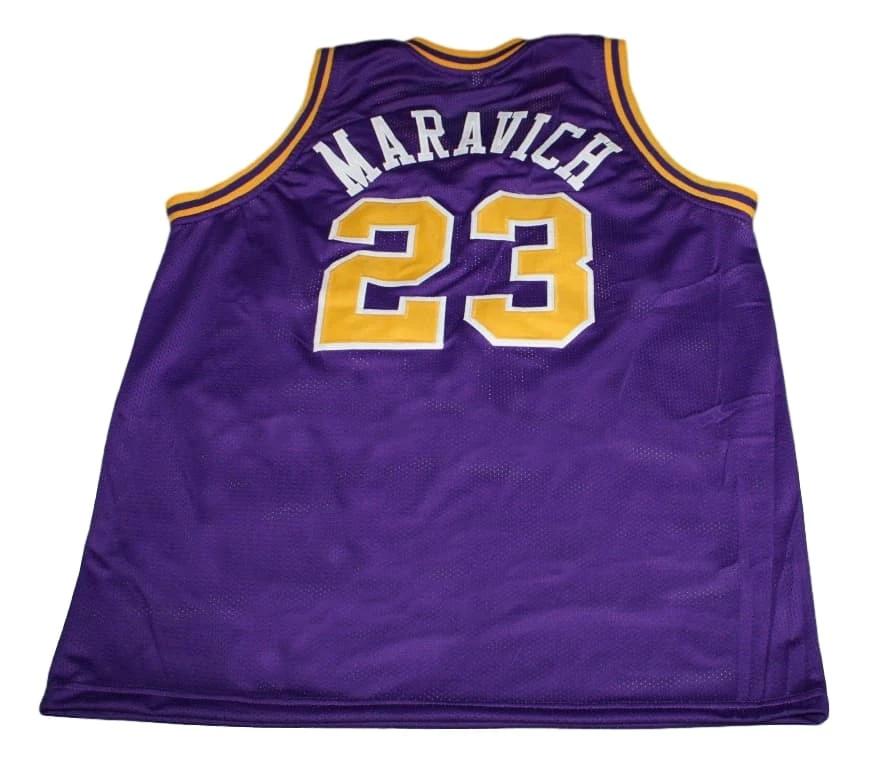 Pete Maravich Jersey #23 Broughton High School New Basketball Purple by My store basketball