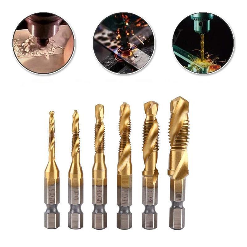 Set of 6 metric tap drill bits by Bowlift