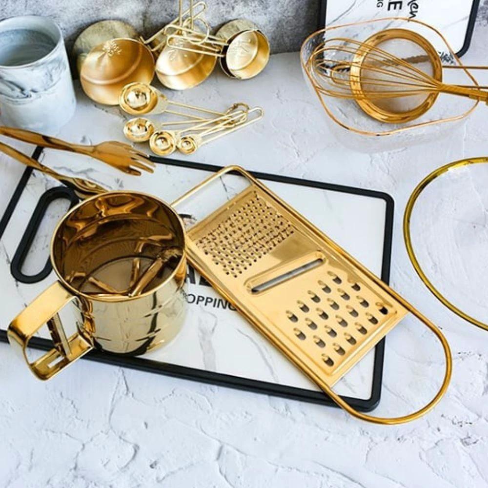 Golden Stainless Steel Grater by Casa & Beyond