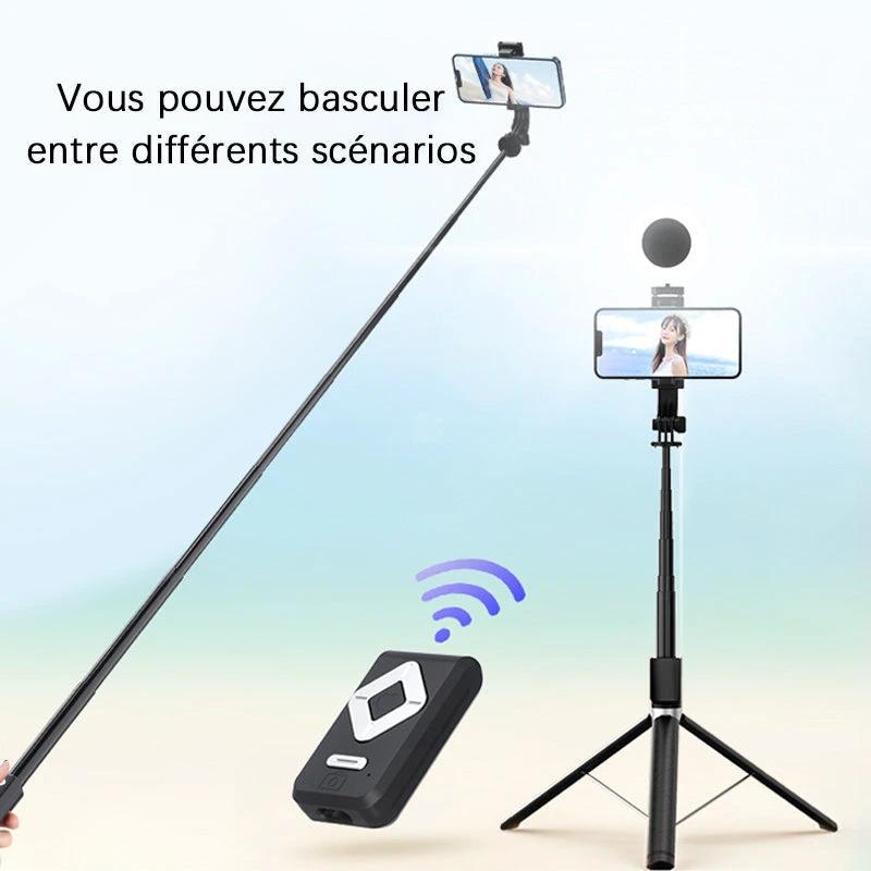 Selfie stick with LED additional light by Bowlift
