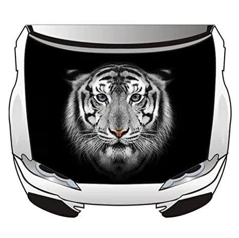 Black Tiger Car Hood Cover Flag , Engine Banner Flag Black Tiger Logo,3.3X5ft,/6X7FT100% Polyester Elastic Fabrics Can be Washed by flagsshop